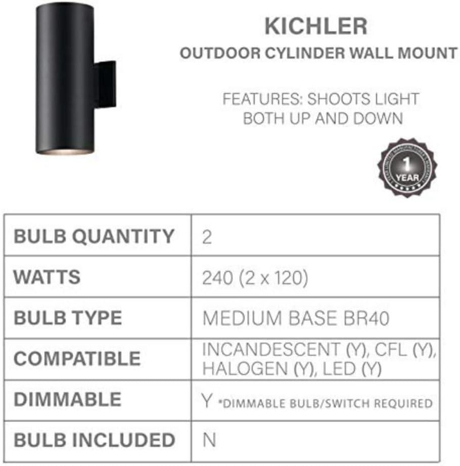 Kichler Lighting 2 - Light Wall Light in  Black
