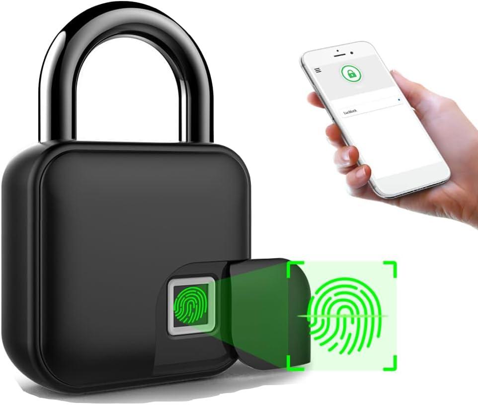 Smart Biometric Fingerprint Combination Keyless Door Lock Bluetooth 4.2 Anti-Theft Security Padlock