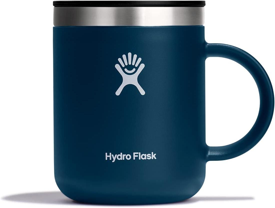 Hydro Flask Mug - Insulated Travel Portable Coffee Tumbler with Handle, 12 oz, Indigo