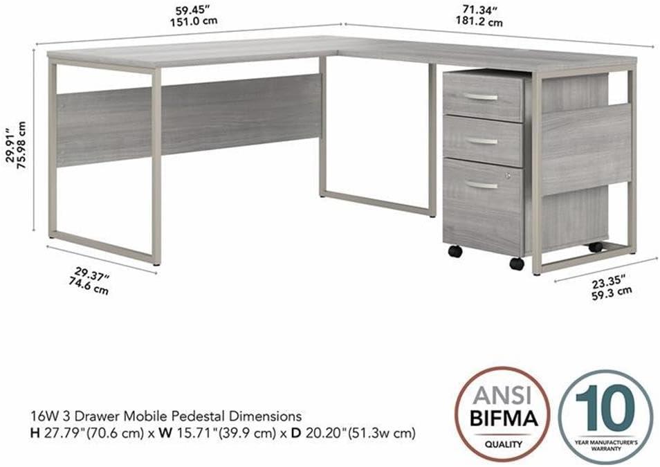 Hybrid L-Shaped Computer Desk Office Set