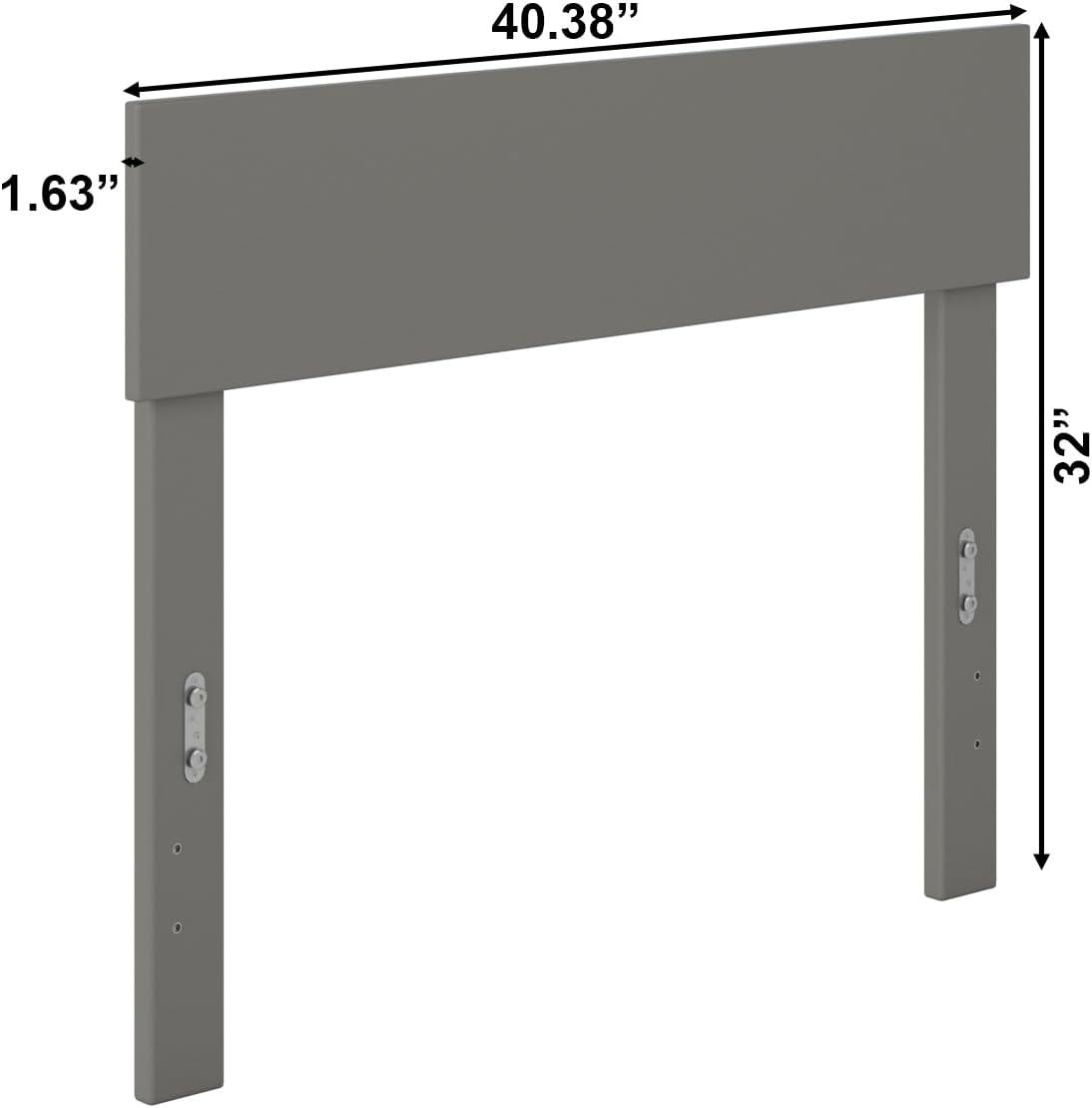 Twin Boston Headboard Gray - AFI: Solid Wood, Modern Design, Unupholstered, 32" High