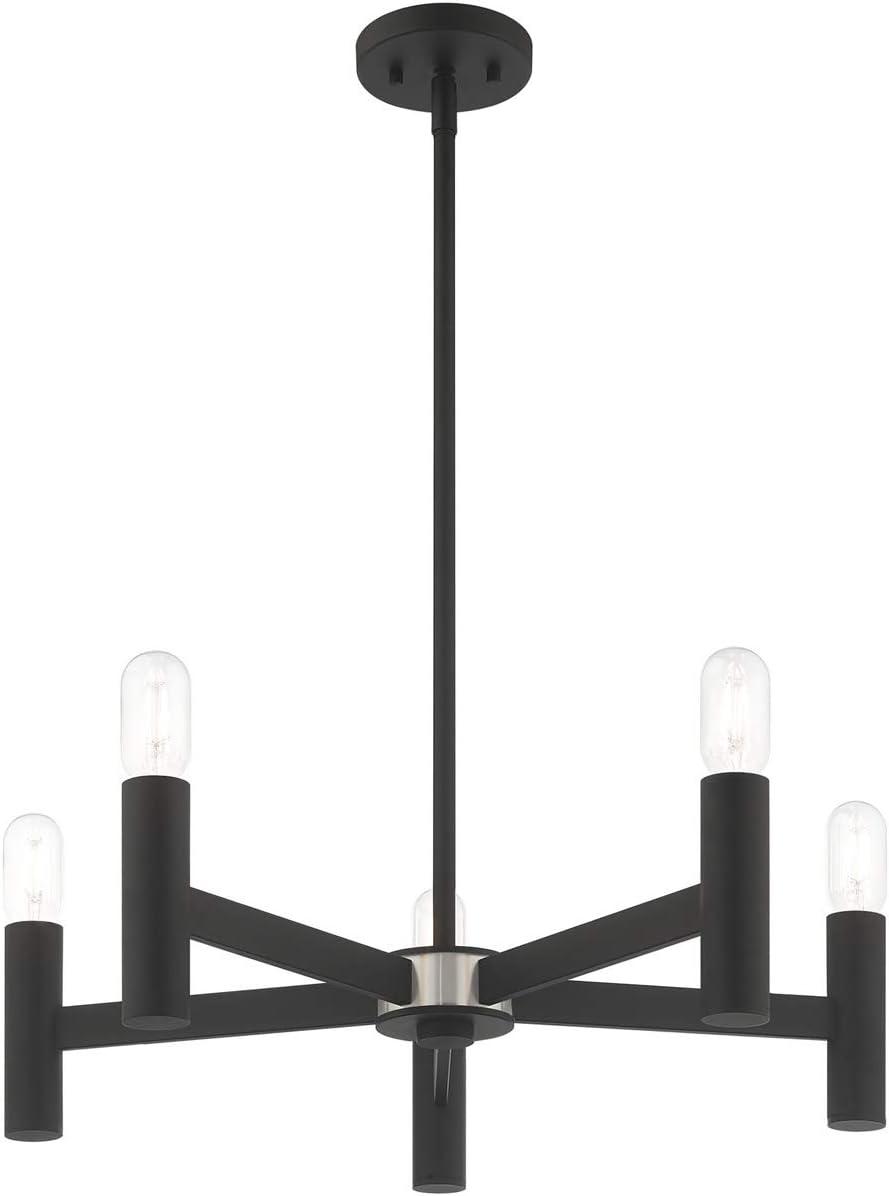 Livex Lighting Copenhagen 5 - Light Chandelier in  Black