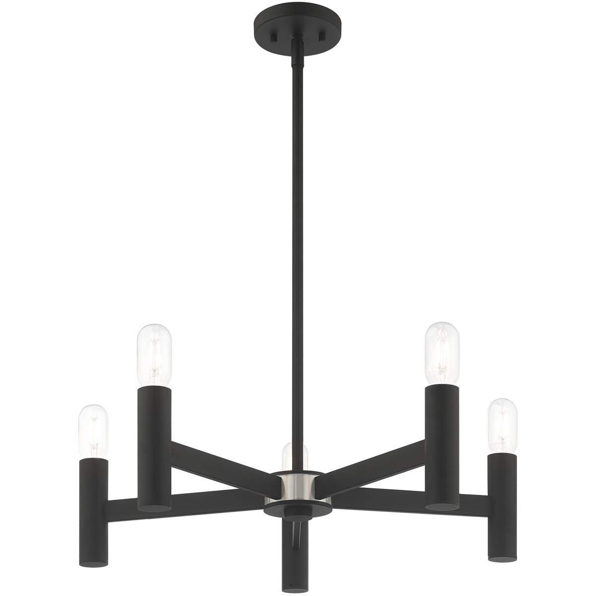 Livex Lighting Copenhagen 5 - Light Chandelier in  Black