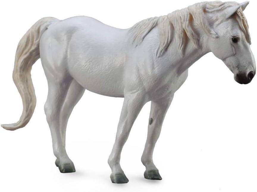 CollectA Camargue Grey Horse Figurine, 5.9"L x 3.7"H