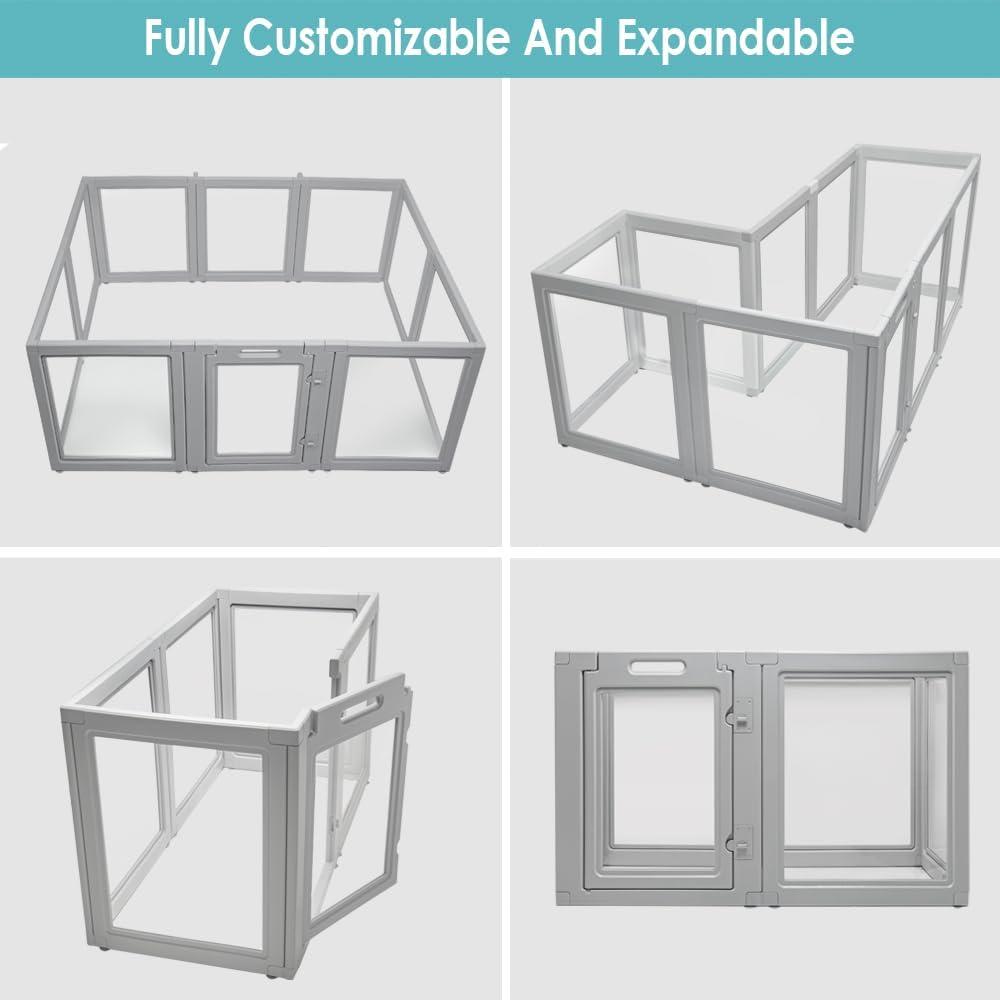 Front Row 30'' H 6 Panel Plastic Exercise Pen With Door