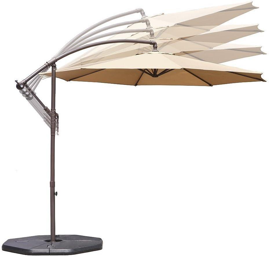 10ft Nude Steel Octagon Cantilever Side Post Umbrella