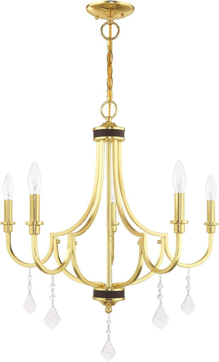 Livex Lighting Glendale 5 - Light Chandelier in  Polished Brass