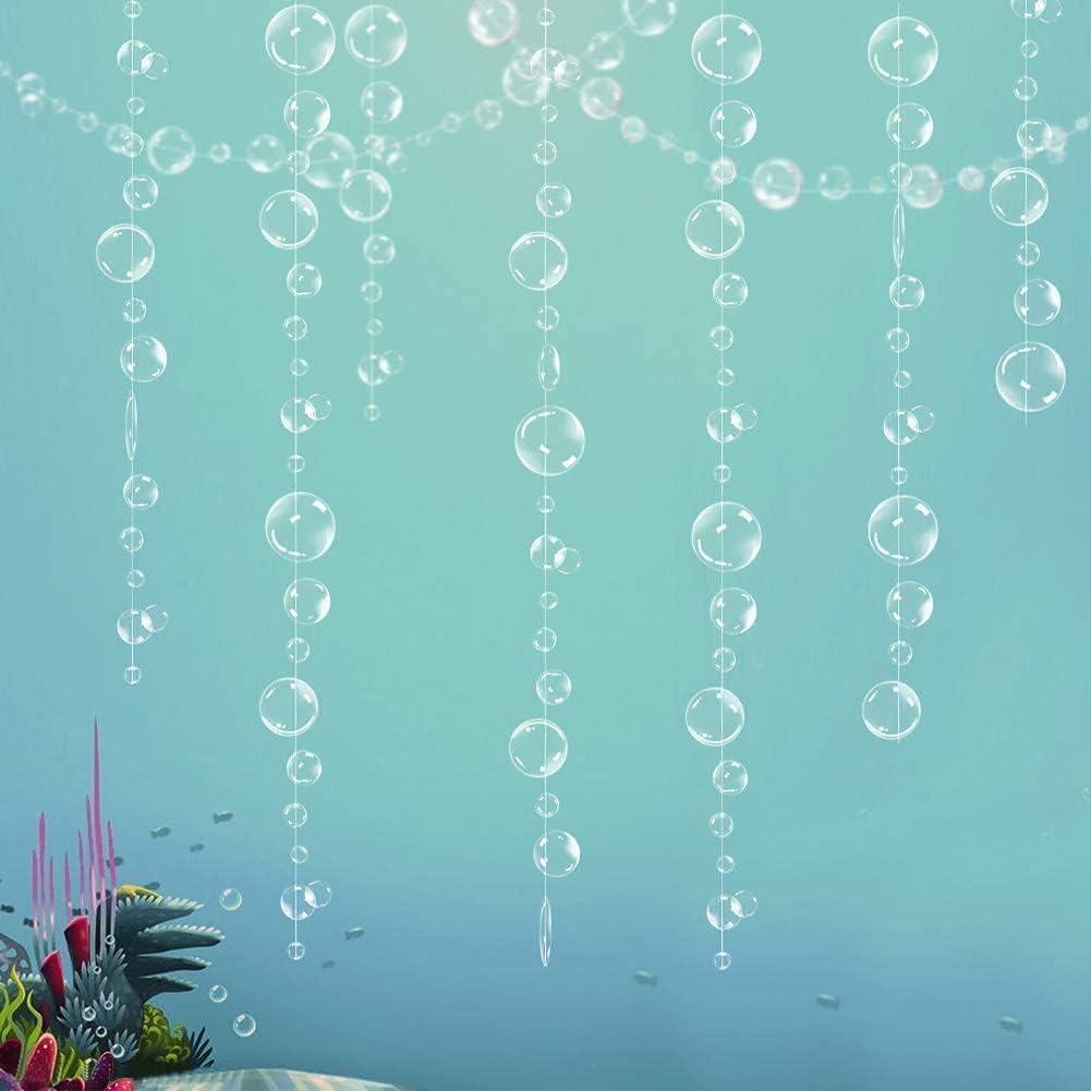 Decor365 Under The Sea STF9 Party Decorations Bubble Garland Backdrop Mermaid Streamer Ocean Theme Foil Fringe Curtain Beach Baby Shower Spongebob Birthday Decor Pool Party Supplies