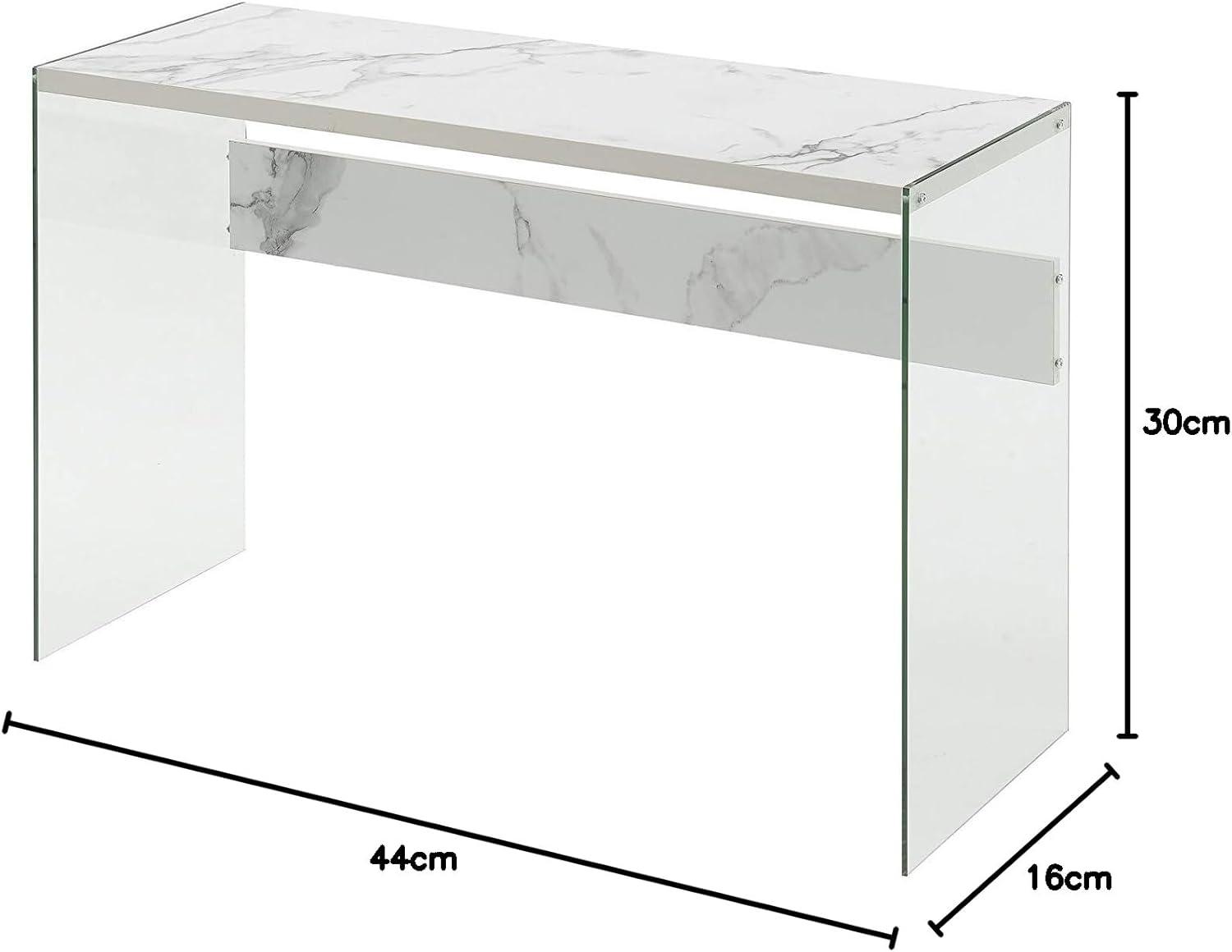 Soho Console Table, Faux White Marble