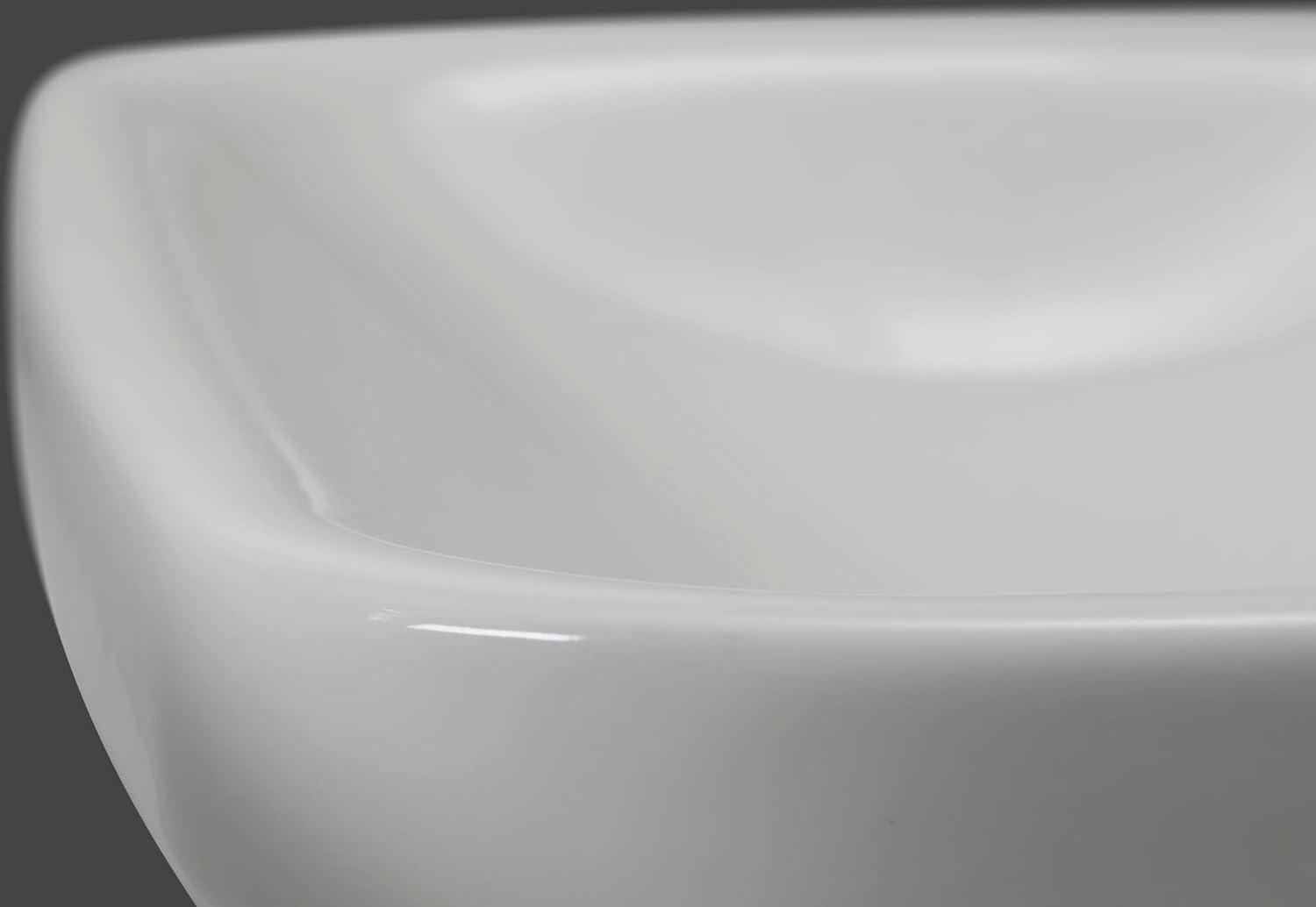 DuraStyle Ceramic 24" Dual Mount Bathroom Sink with Overflow