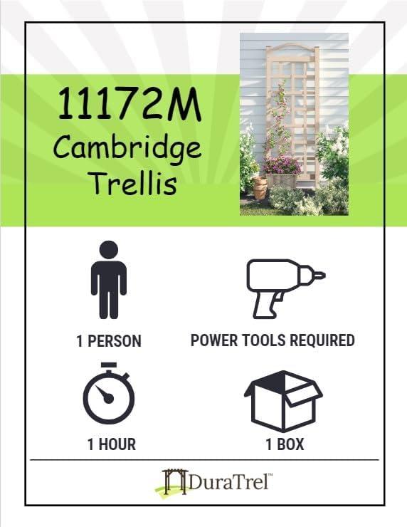 Cambridge Mocha 28 x 75 Inch Vinyl Garden Trellis