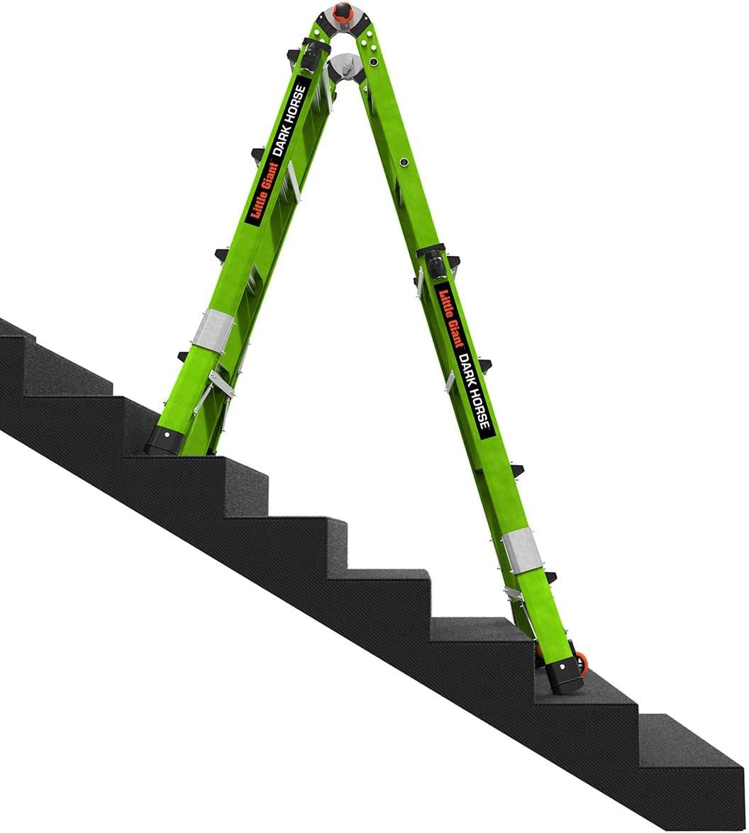 Little Giant Ladder Systems Multipurpose Dark Horse Ladder, 4 to 7 ft, Fiberglass Multi-color