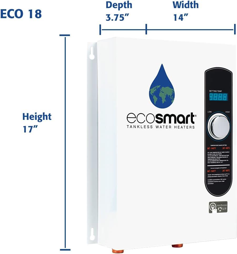 EcoSmart Electric Tankless Water Heater 18 kW