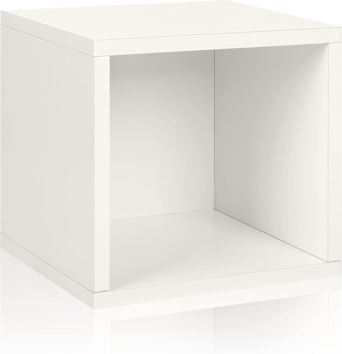 Way Basics Eco Stackable Storage Cube and Cubby Organizer, White