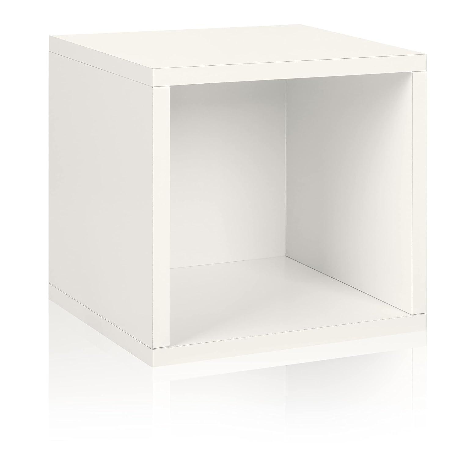 Way Basics Eco Stackable Storage Cube and Cubby Organizer, White