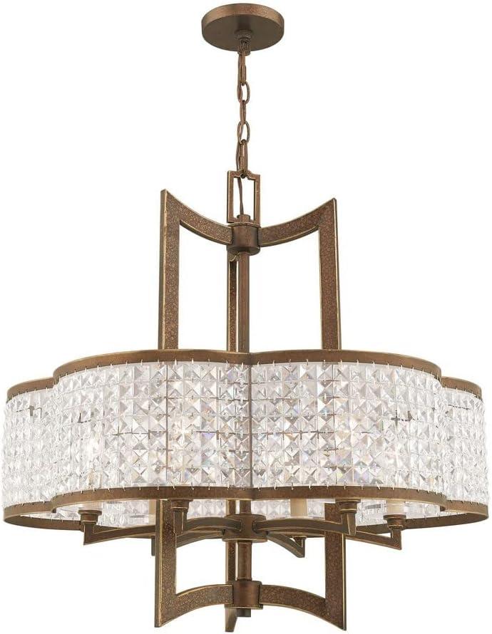 Livex Lighting 50576-64 Gramercy 6-Light Chandelier, Hand Painted Palacial Bronze