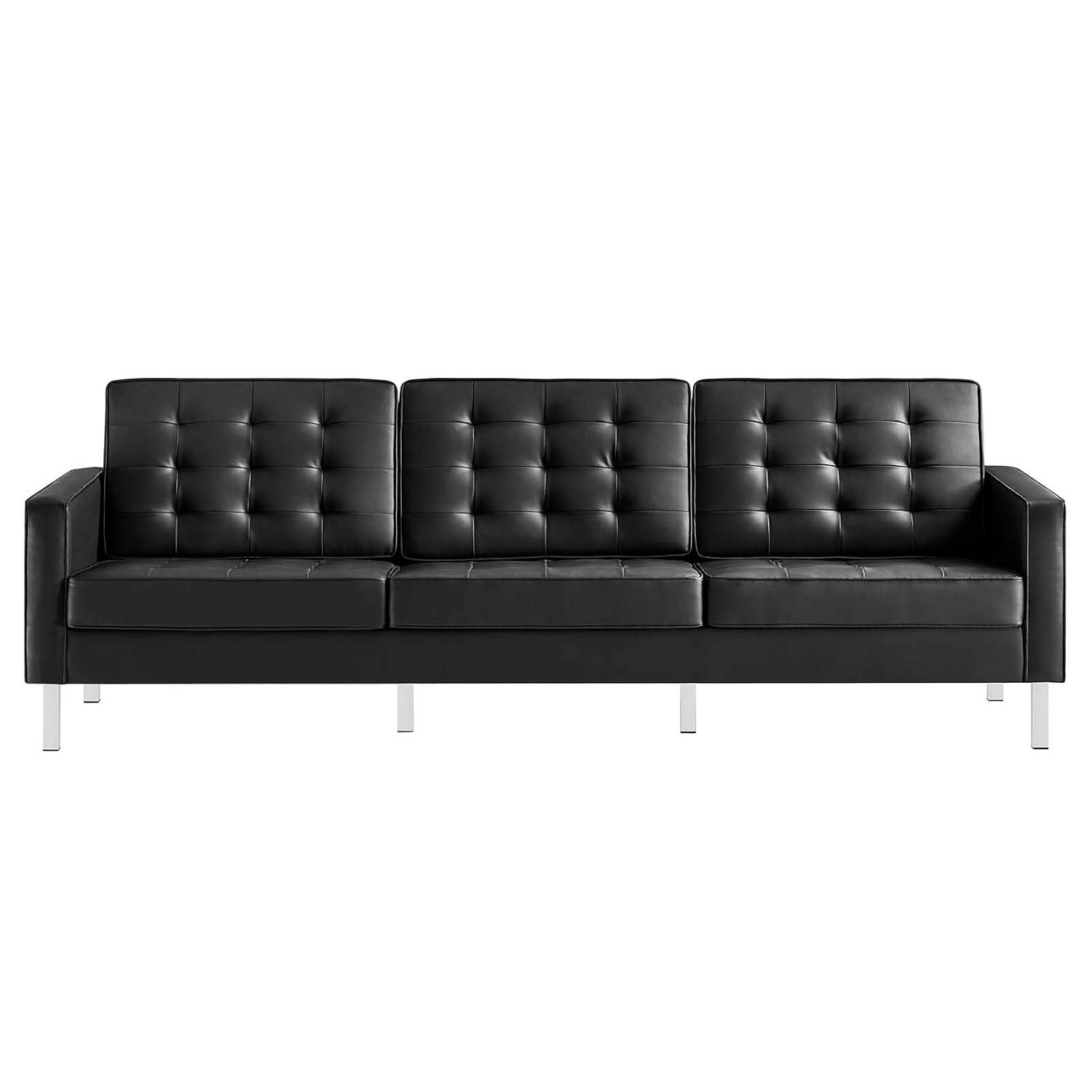 Modway Loft Tufted Vegan Leather Sofa by Modway