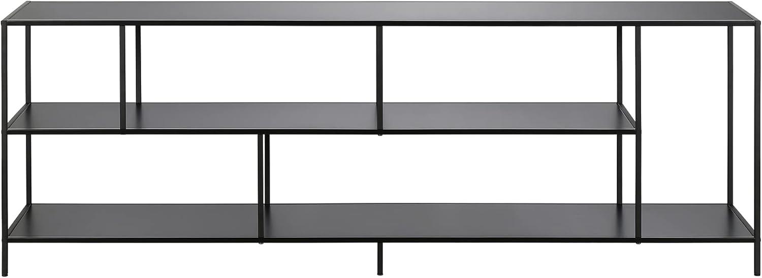 70" Black Bronze TV Stand with Metal Shelves - Henn&Hart