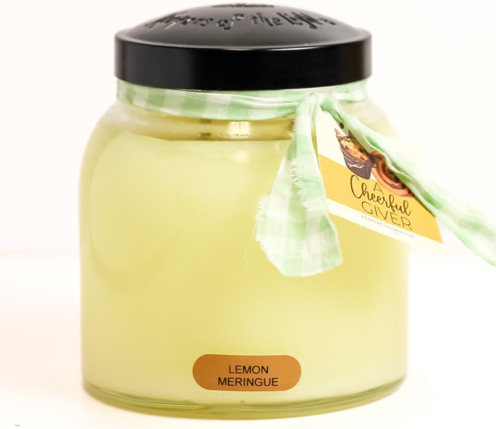 Lemon Meringue Scented Jar Candle with Black Lid