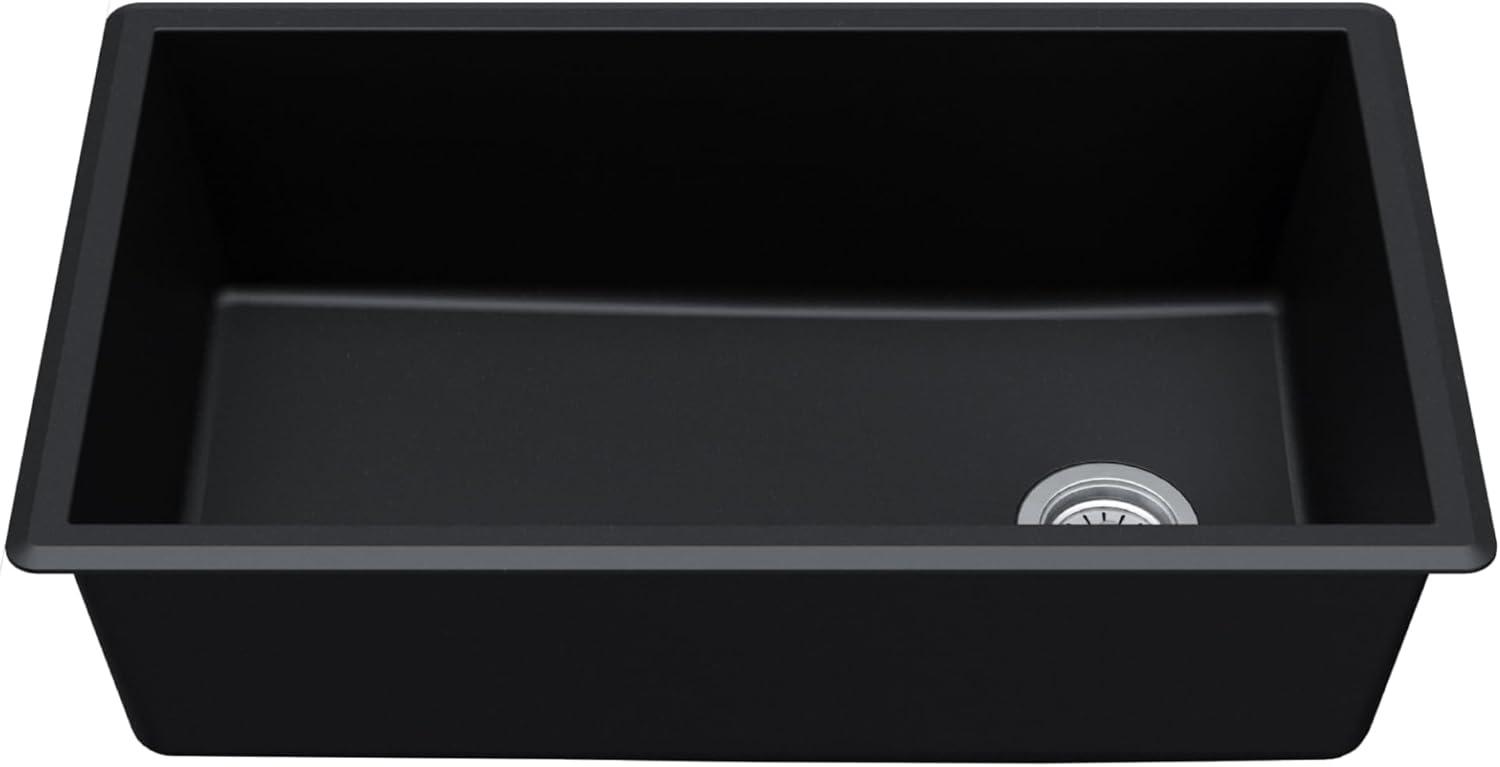 Karran Undermount Quartz Composite 31-3/4'' X 19-1/4'' Single Bowl Kitchen Sink