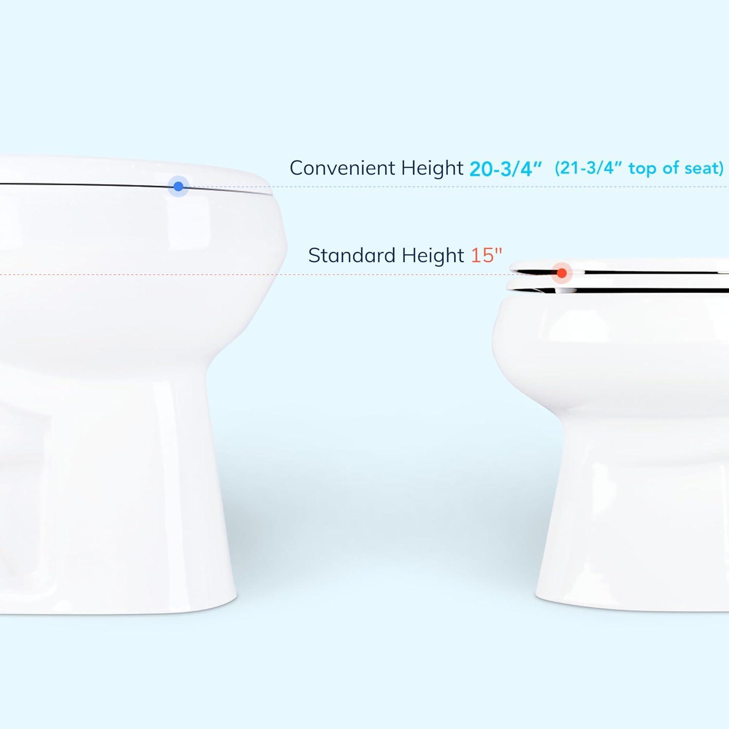 ConvenientHeight 1.28 Gallons GPF Elongated Chair Height Floor Mounted Kit (Seat Included)