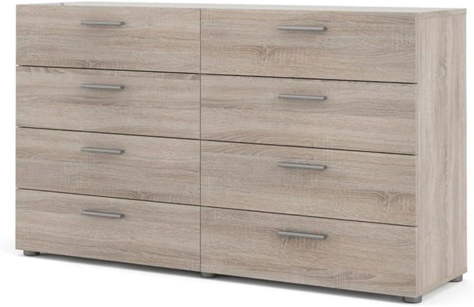 Tvilum Austin 8 Drawer Double Dresser in Truffle