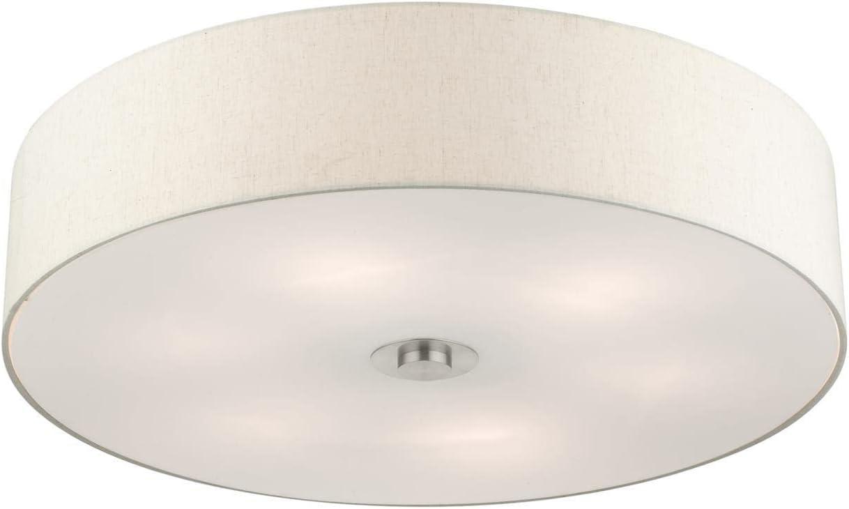 Livex Lighting Meridian 6 - Light Semi-Flush Mount in  Brushed Nickel