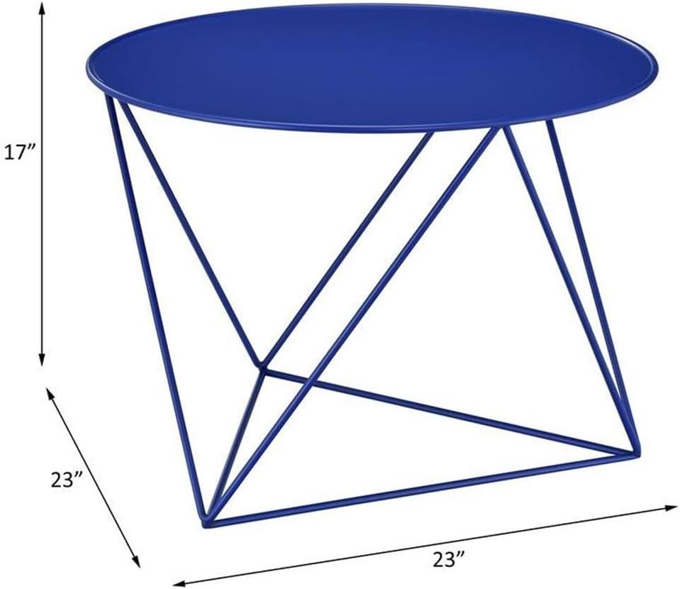 Epidia Accent Table Yellow - Acme Furniture: Modern Geometric Metal Base, 17" High