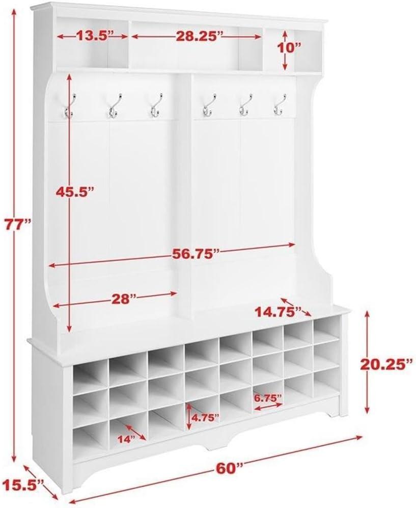 Gracie Hall Tree 60'' Wide with Bench