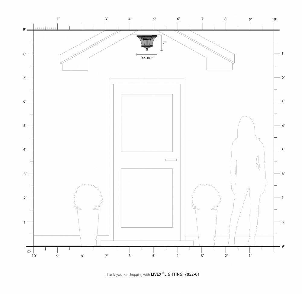 Livex Lighting Monterey/Georgetown 2 - Light Flush Mount in  Black