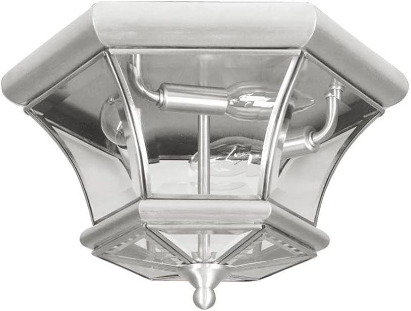 Livex Lighting Monterey/Georgetown 3 - Light Flush Mount in Brushed Nickel