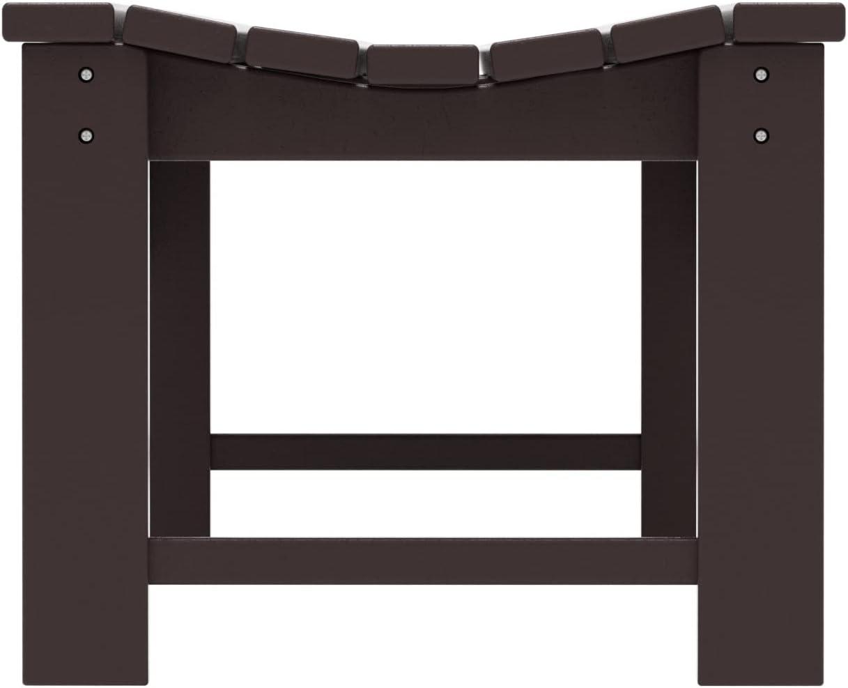 Westin Outdoors Malibu WO 48" Length Backless Poly Wood Outdoor/Garden Bench, Dark Brown