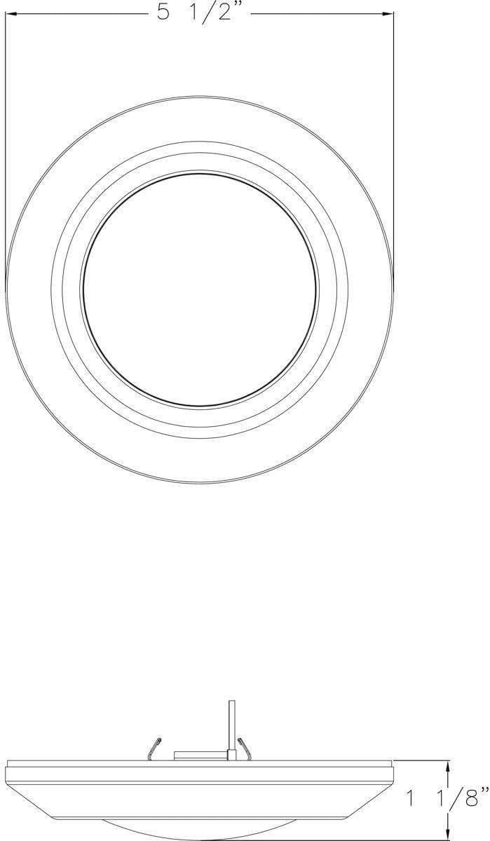5-1/2" Intrinsic Collection Surface Mount LED in White