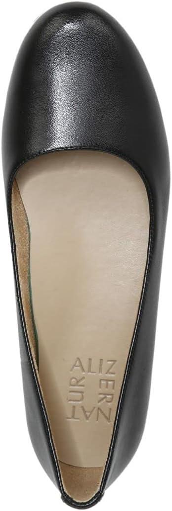 Maxwell 7.5 Black Leather Ballet Flat with Advanced Cushioning