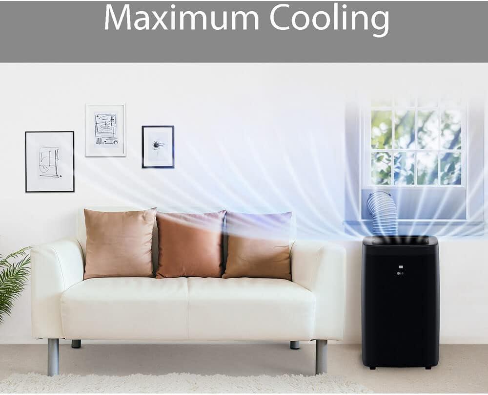 LG 8,000 BTU DOE / 12,000 BTU ASHRAE Smart Portable Air Conditioner, Cools 400 Sq.Ft.