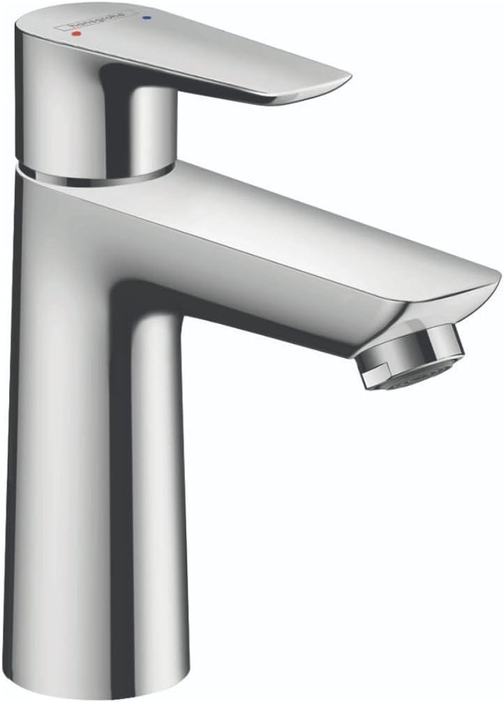 Chrome Modern Single Hole Bathroom Faucet with Drain Assembly