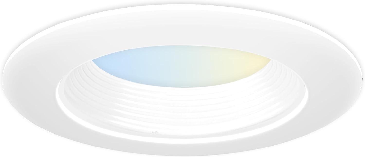 4-Inch White Round LED Recessed Downlight with Selectable Color Temperature