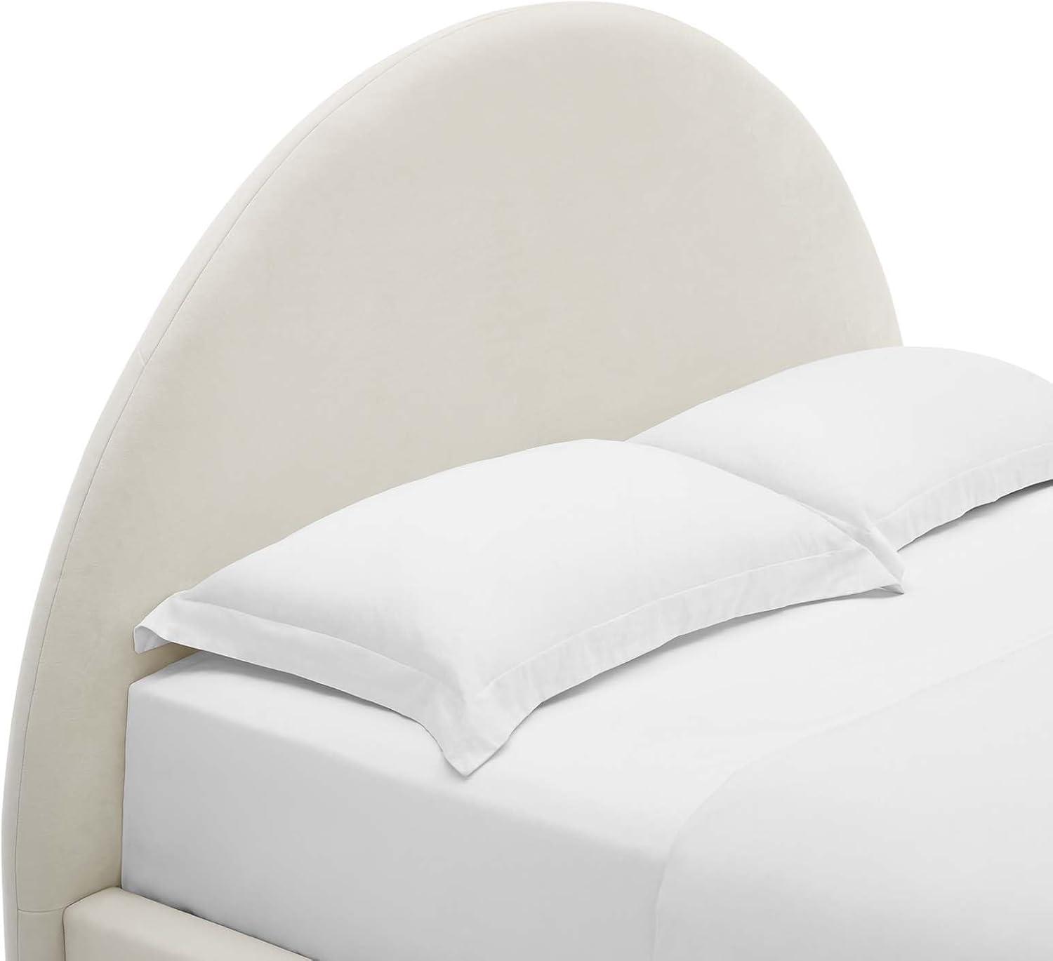 Modway Resort Performance Velvet Arched Round Platform Bed