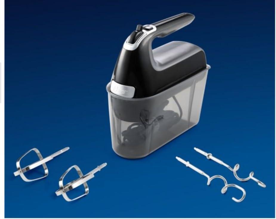 Oster Classic Hand Mixer with Super Aerator Whisk, Black