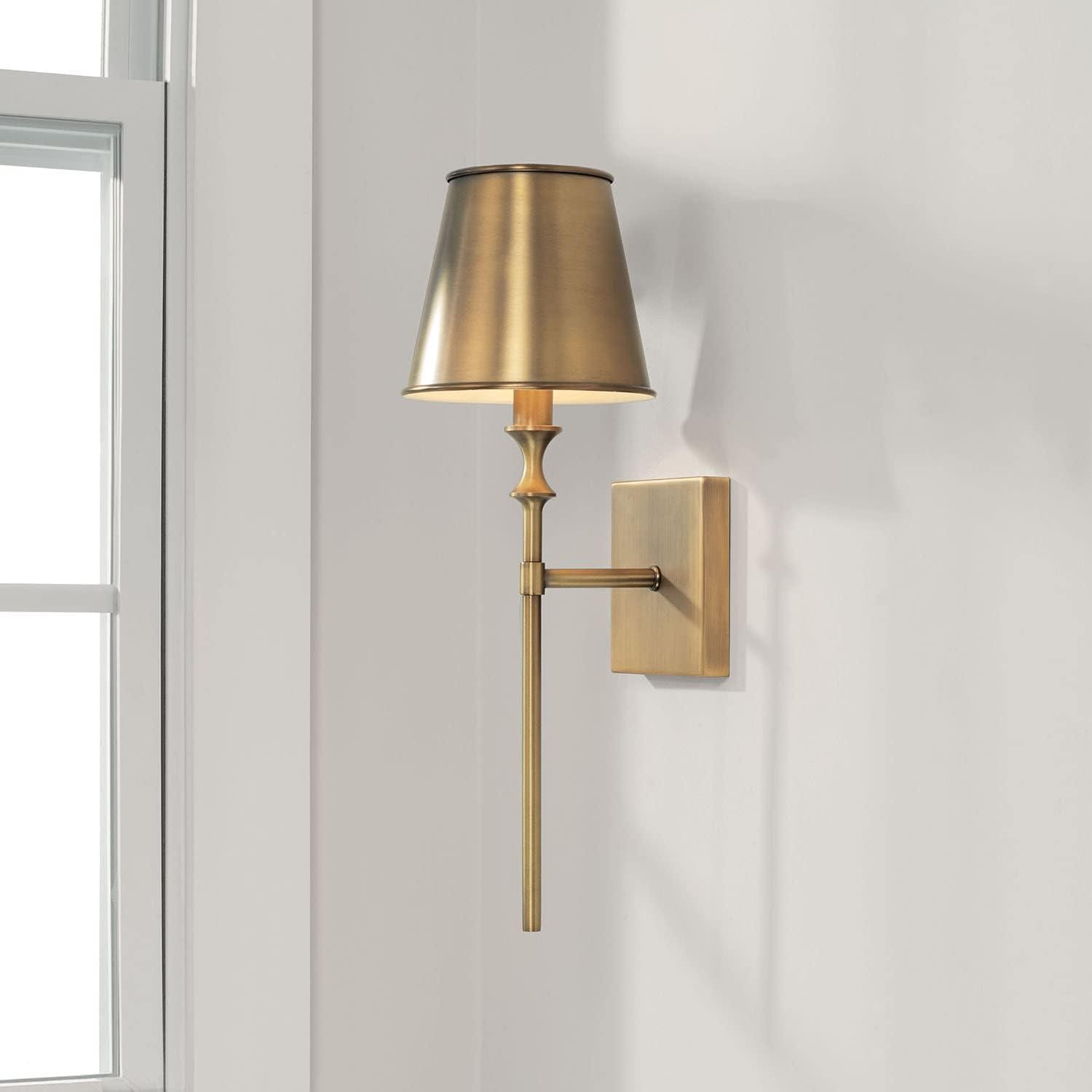 Capital Lighting Whitney 1 - Light Wall Light in  Aged Brass