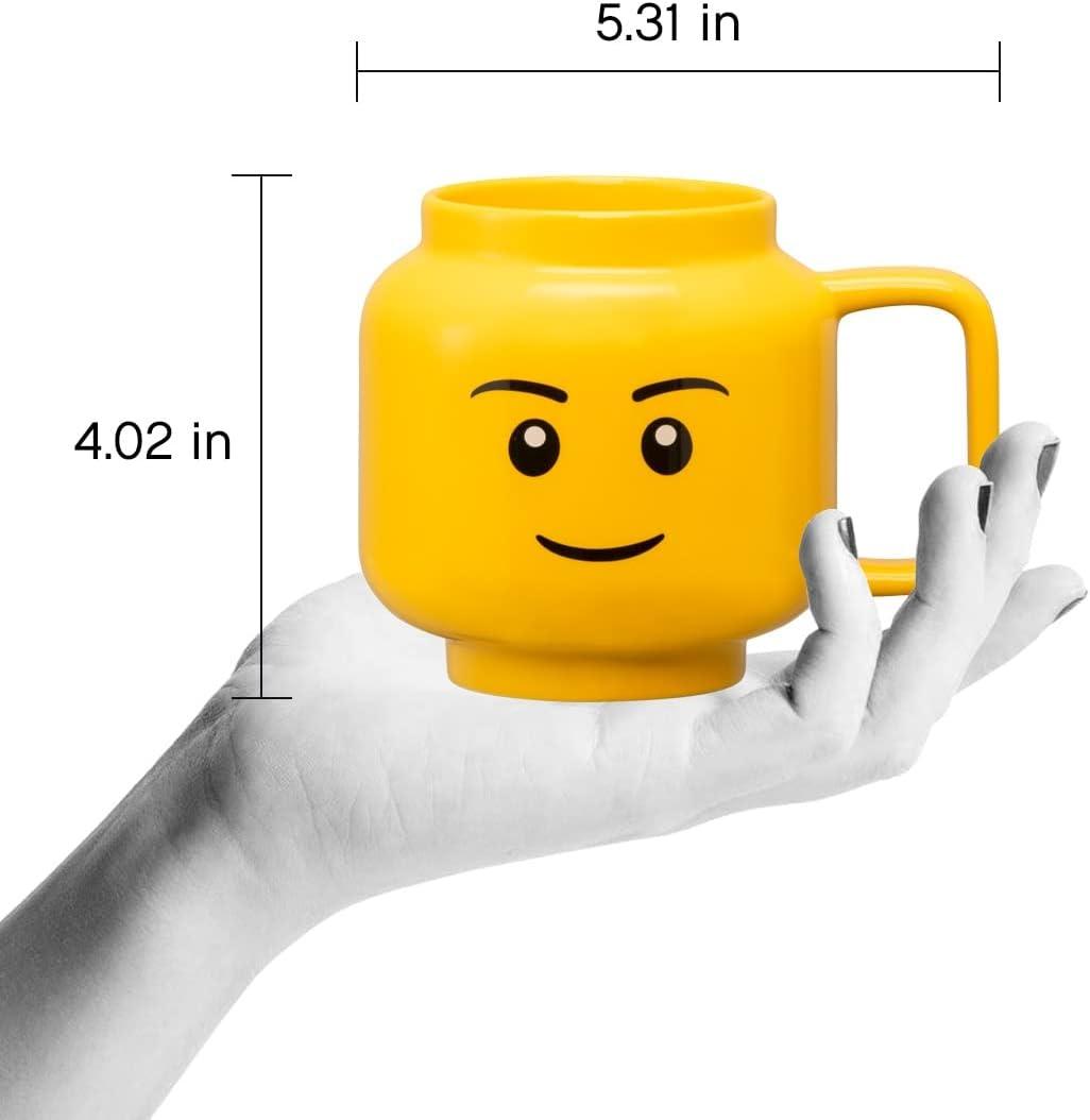 Yellow Boy Face Large Ceramic Mug, 17.9 oz