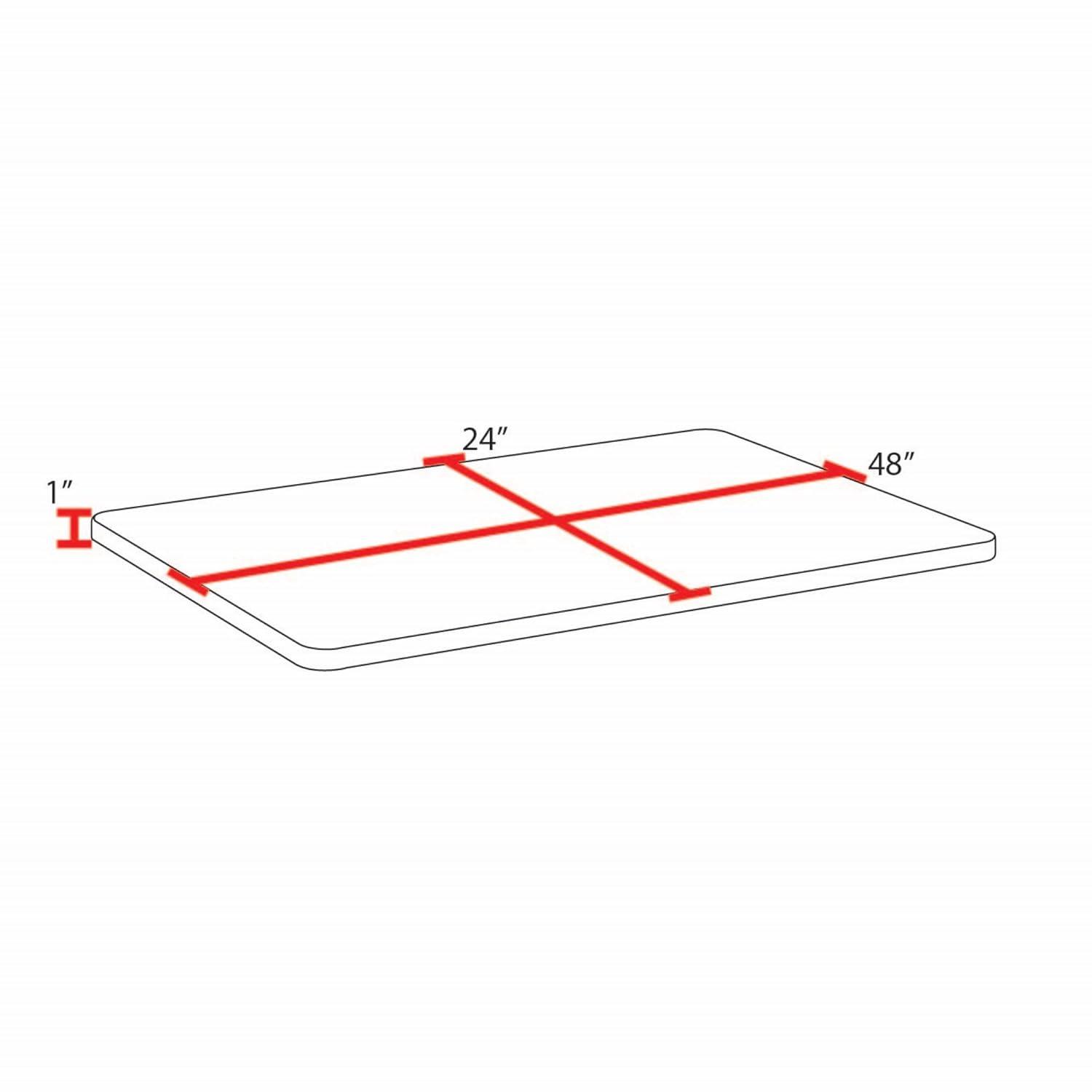 48" x 24" Rectangle Laminate Table Top- Cherry/ Maple