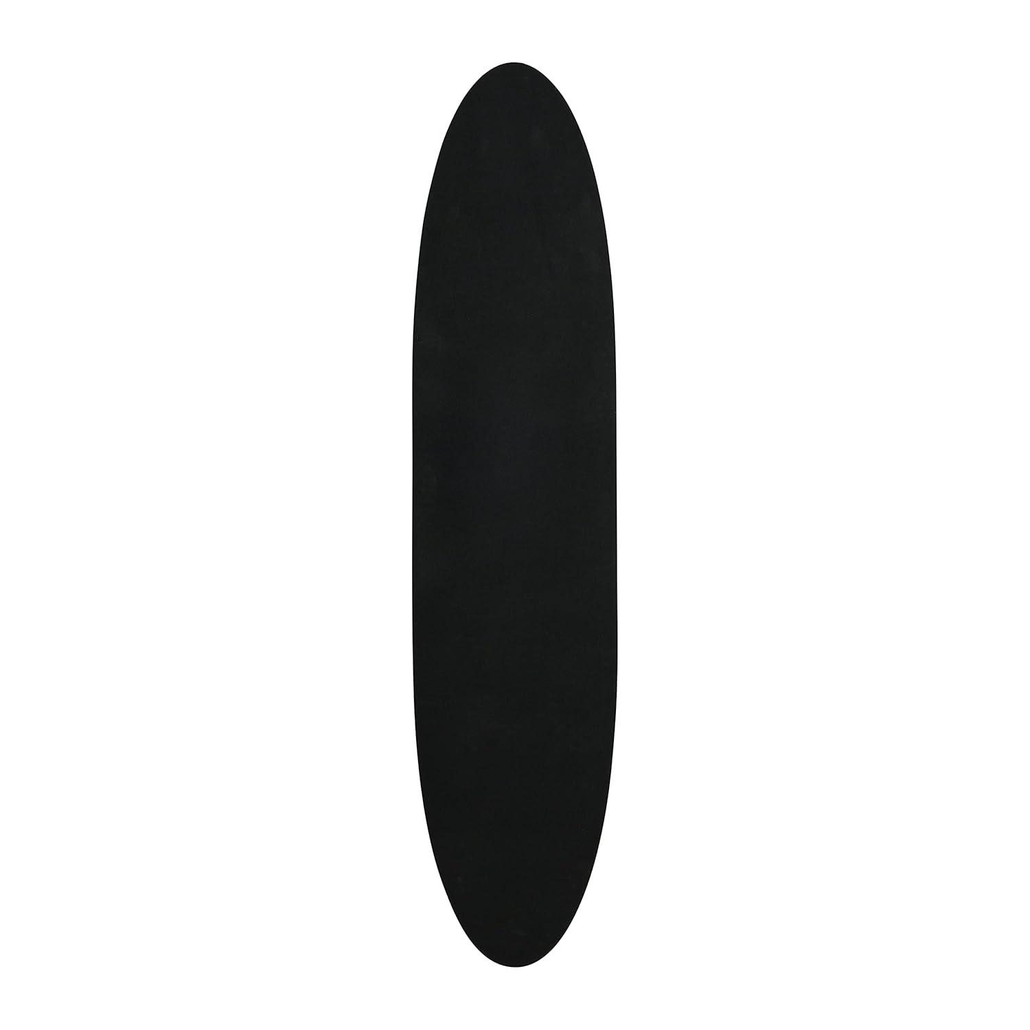 Storied Home Lacquered Wood Surfboard Wall Decor with Waves Hangs Vertical or Horizontal: Matte Finish, Abstract Pattern