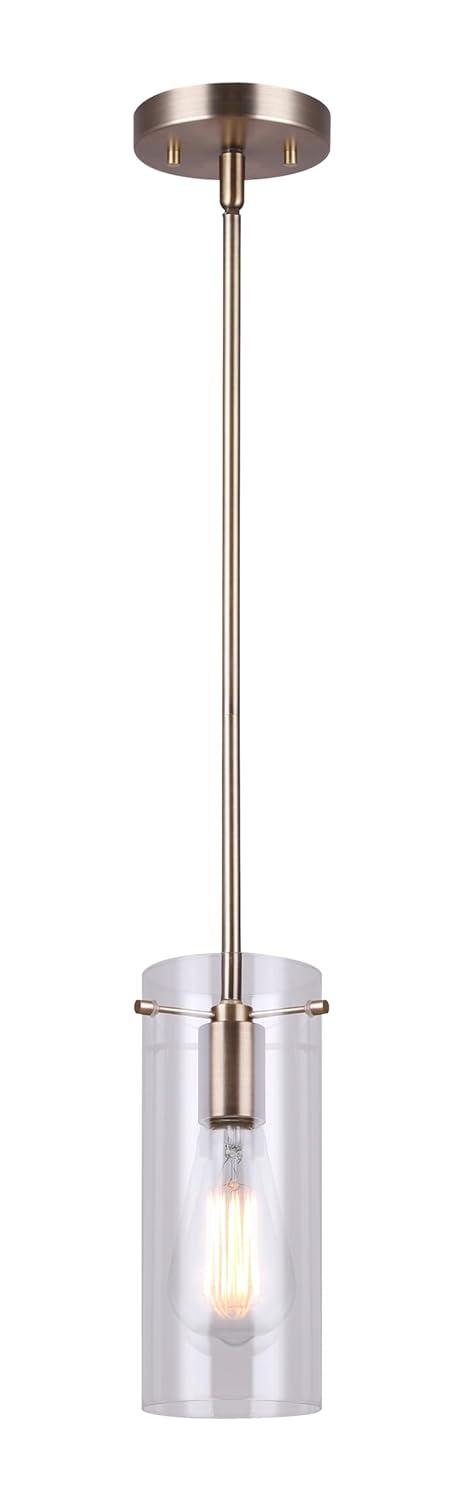 Joni, IPL759A01GD, GD Color, 1 Lt Pendant, Clear Glass, 100W Type A, 4.75inch W x 16.875-58.875inch H