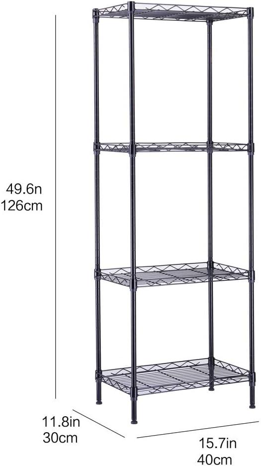 MDHAND 4-Tier Wire Shelving Unit Metal Storage Rack