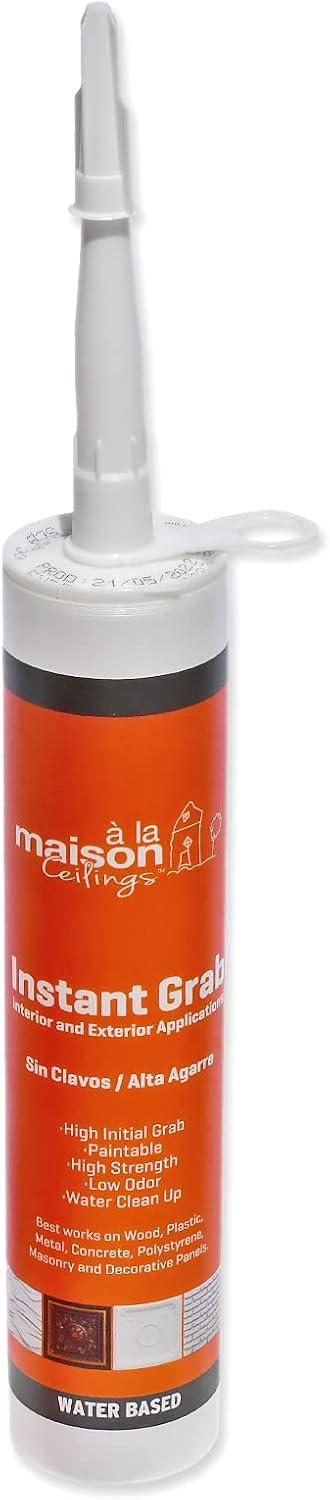 A La Maison Ceilings Instant Grab - Ceiling Tile, Wall Panel and Crown Molding Water Based Adhesive (Set of 6)