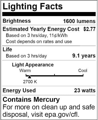 Sunlite 05479 - SL23/27K/D 05479-SU Twist Medium Screw Base Compact Fluorescent Light Bulb