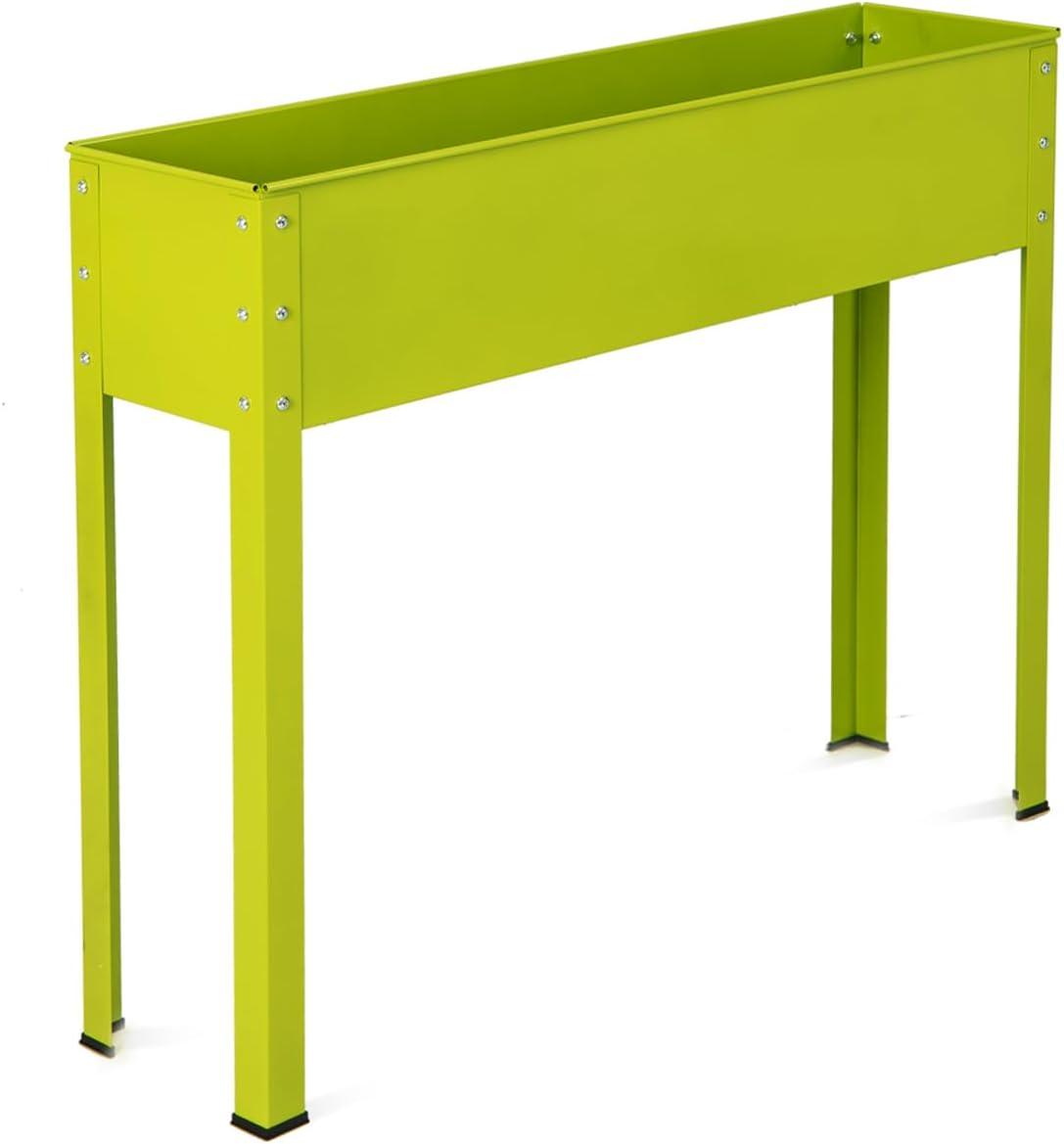 Costway 40''x12'' Outdoor Elevated Garden Plant Stand Raised Tall Flower Bed