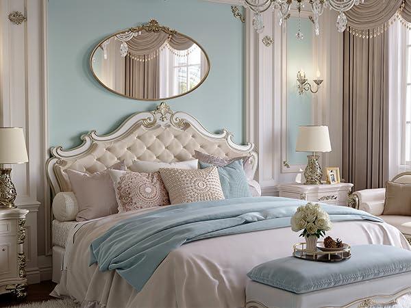 Kate & Laurel All Things Decor 24"x36" Arendahl Traditional Vertical Oval Wall Mirror Antique Gold: Ornate, No Assembly Required