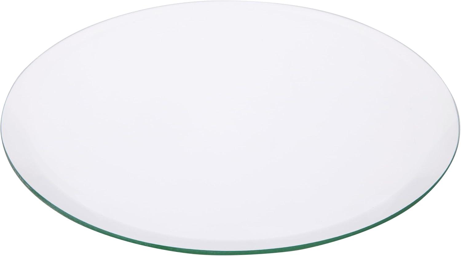 Round 8-Inch Clear Beveled Glass Display Base